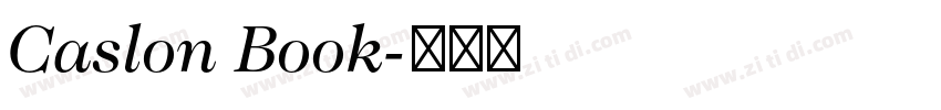Caslon Book字体转换 Caslon Book字体转换
